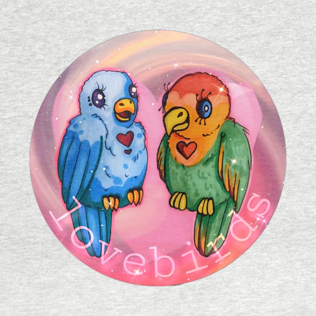 Lovebird Pair by AmeUmiShop